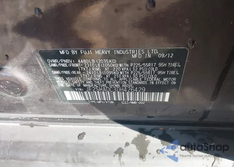 2013 Subaru Forester 2.5X Premium from USA, damaged, VIN JF2SHADC3DH426429